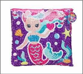 PILLOW,SEQUINED MERMAID