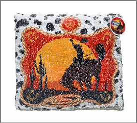 PILLOW,SEQUINED WESTERN