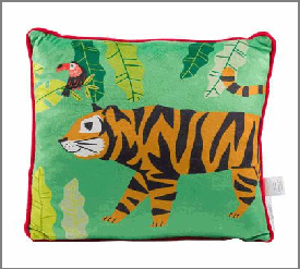 PILLOW,16"x16"TIGER DESIGN