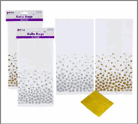 BAG,20ct 11.5"CELLO BDAY DOTS