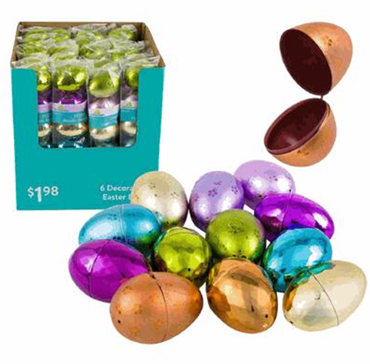 Easter Eggs 6pc – 1.3" Metallic Crème Mini Eggs