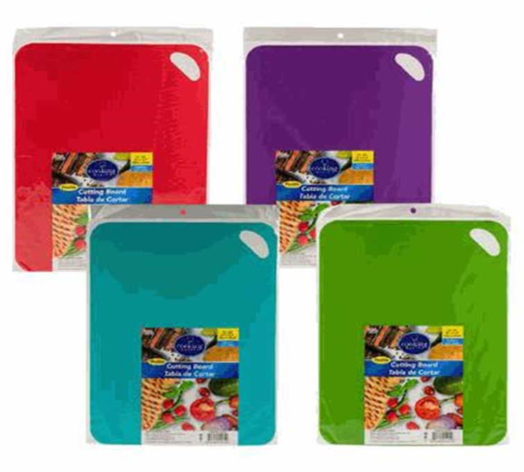 14.9" Cutting Board – 4 Assorted Colors, Durable Kitchen Board