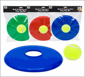 Pet Toy Ball & Disc – 3 Assorted Styles