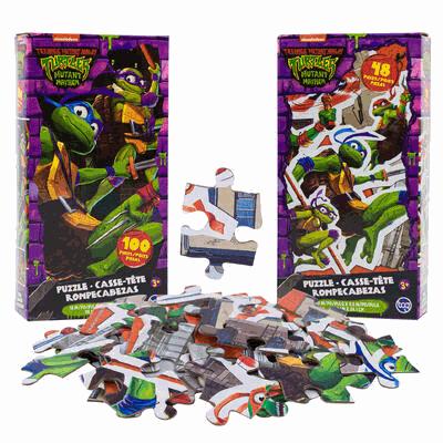 PUZZLE,48 & 100pc TMNT 2AST