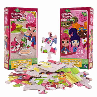 PUZZLE,24 & 48pc STRAWBERRY SH