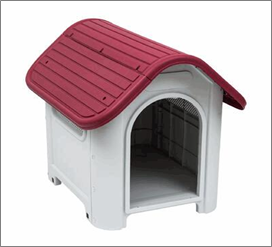 26" Dog House with Red Roof
