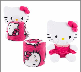 HUGGER&THROW SET,2pcHELLO KITT