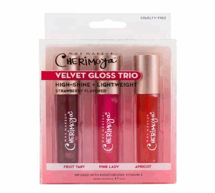 3-Pack Velvet Strawberry Lip Gloss