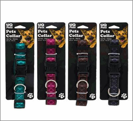 Pet Collar, Medium – 4 Assorted Colors