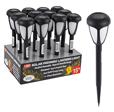 Solar LED Lantern Light 15-Inch Outdoor Hanging Lamp