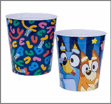 WASTE BIN,9.5"BLUEY 2ASST
