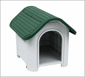 26" Dog House with Green Roof