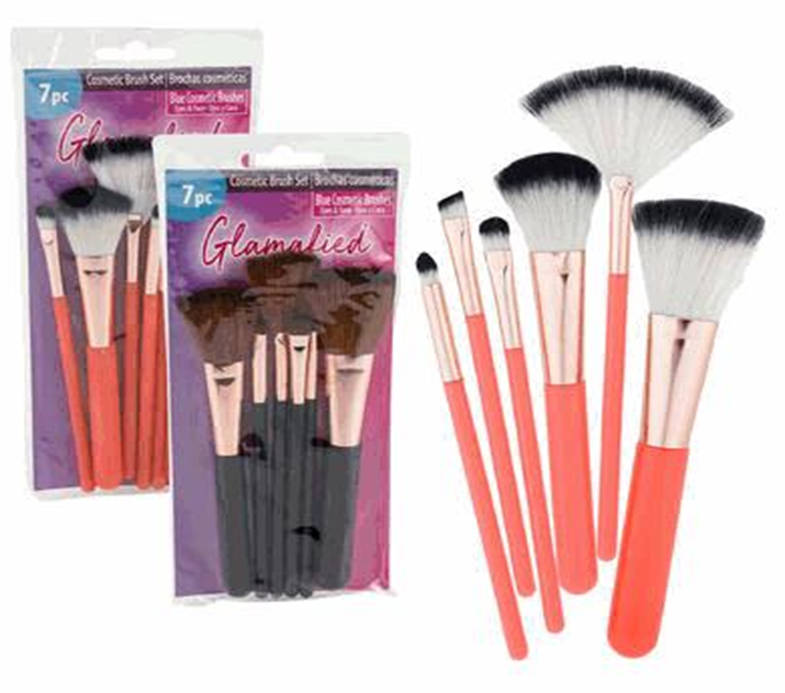 Cosmetic Brush Set – 6pc, 2 Assorted Colors LaColors