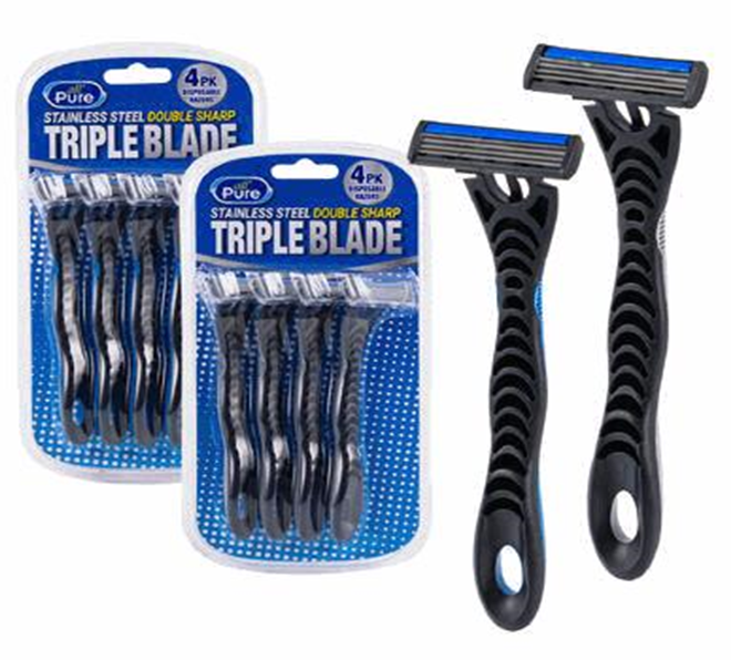 Razor 4pc Triple Blade Men – 2 Assorted Colors