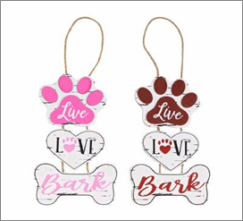 15" Paw Hanging Décor – 2 Assorted Designs