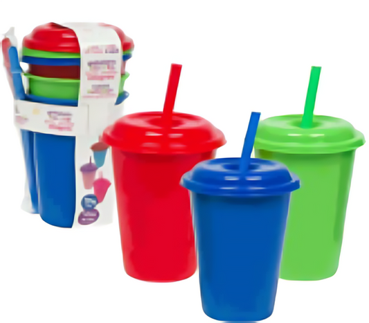 TUMBLER,3pk12ozPLASTIC SETS 3A