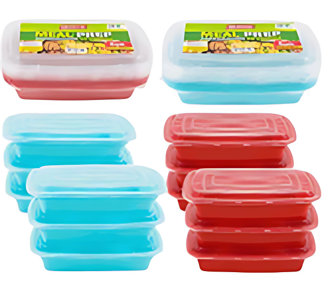 FOOD CONTAINER,6pc33.8oz RECT