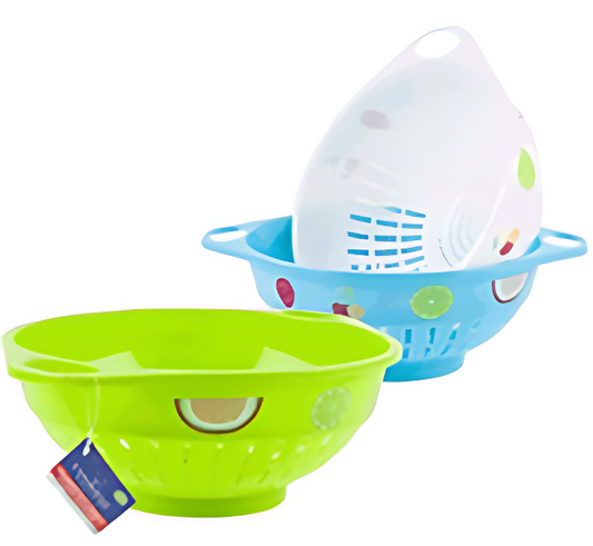 COLANDER,12"w/HANDLES 3ASST