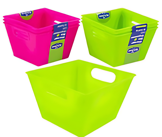 STORAGE BIN,3pk4.5" SQR 2AST