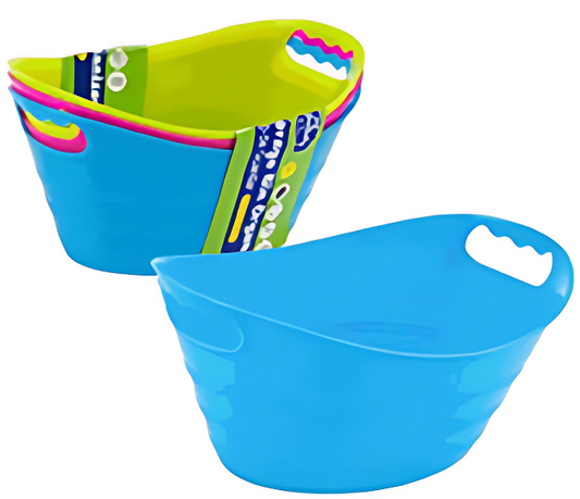 STORAGE BIN, 3ct 6.2" OVAL 3AS