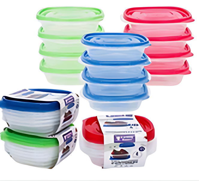 FOOD CONTAINER SET, 4-Piece with Lids (2 Sizes)