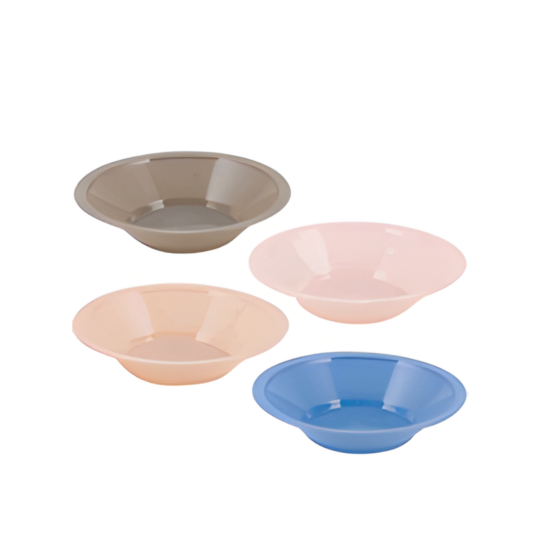 BOWL,4pc 7"D PLASTIC  AST