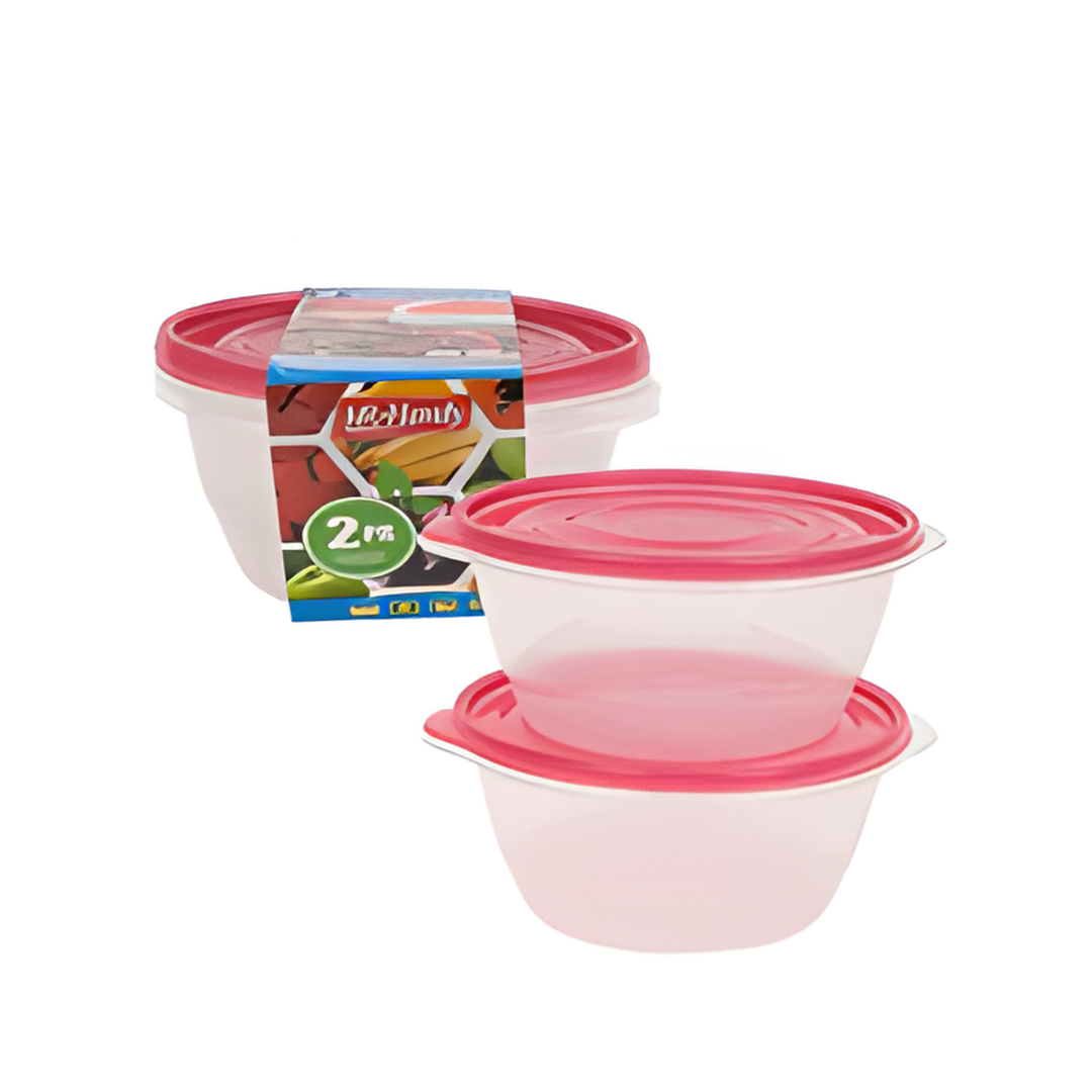FOOD CONTAINER SET,2pk 58oz ROUND