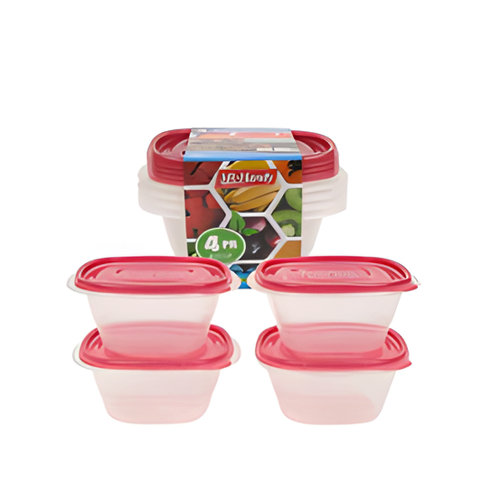 FOOD CONTAINER SET,4pk 42oz SQ