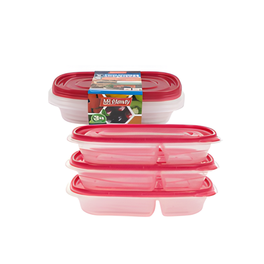 FOOD CONTAINER SET,3pk 30oz 2 Section