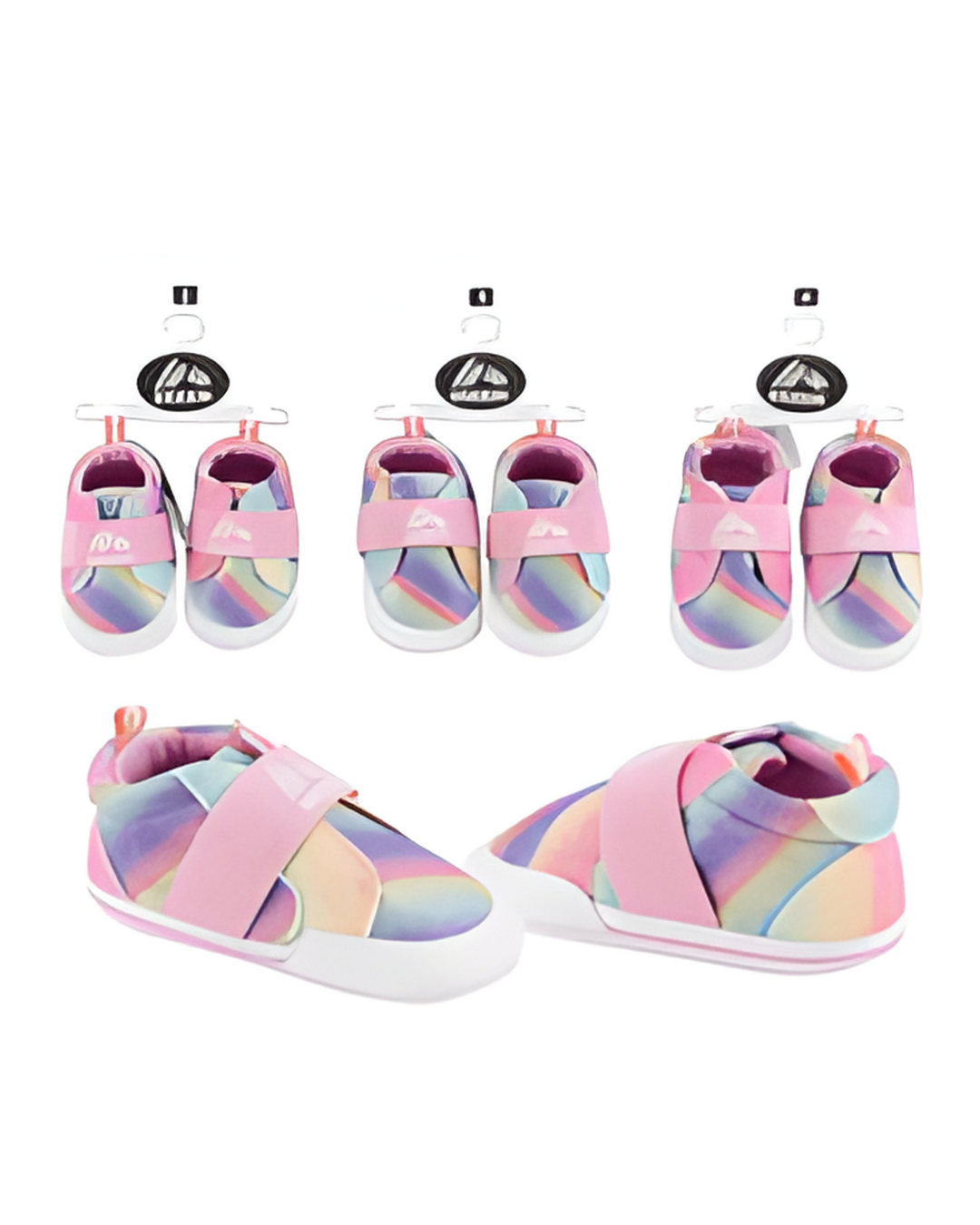 SHOES,2/4sz PASTEL RAINBOW