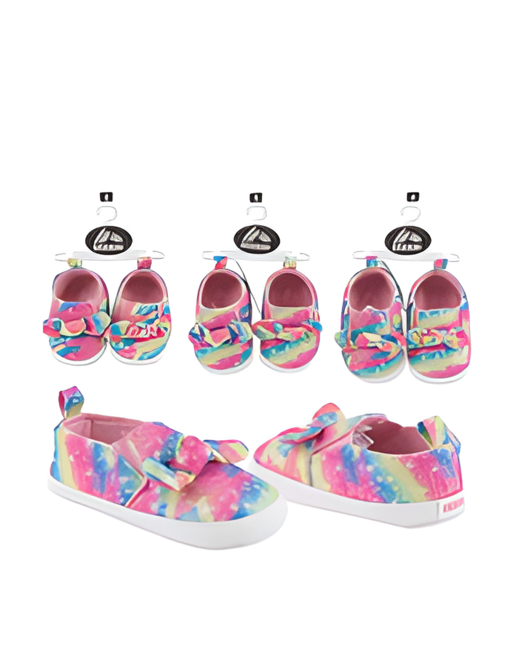 SHOES,2/4sz w/RIBBON SLIP-ON R