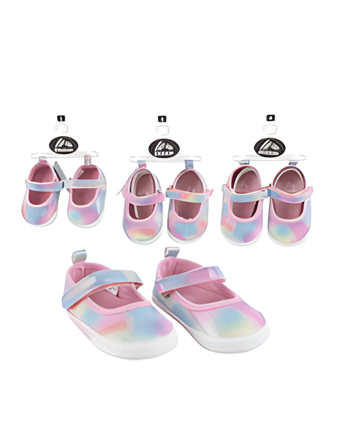 SHOES,2/4sz w/STRAP RAINBOW