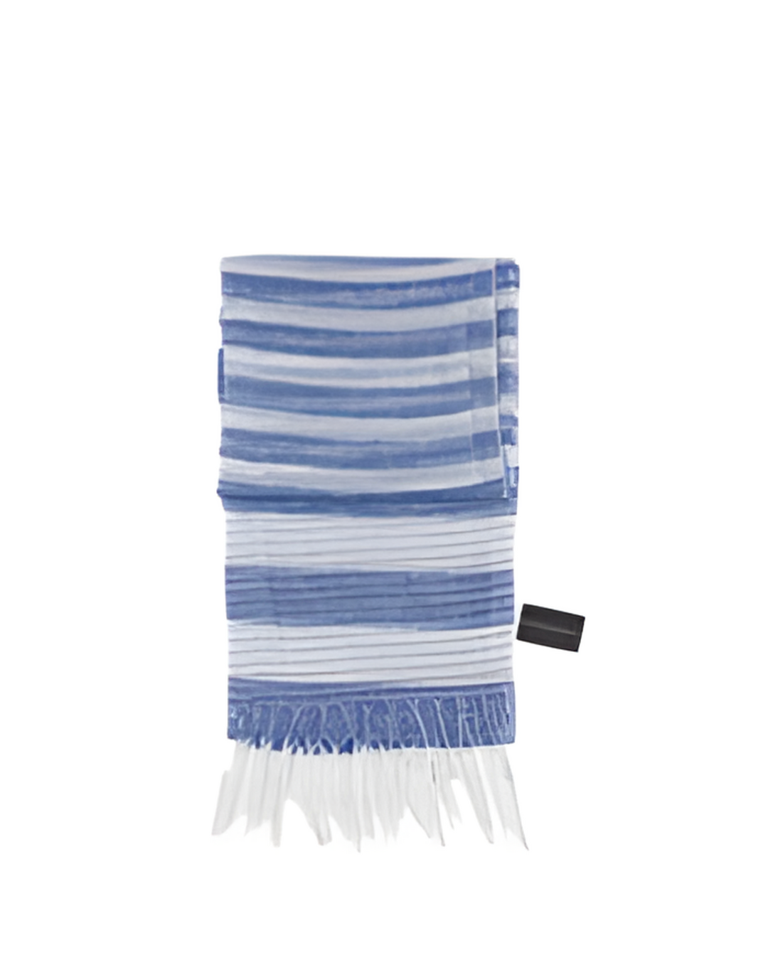 SCARF , 80 X 36" BLUE W/WHITE