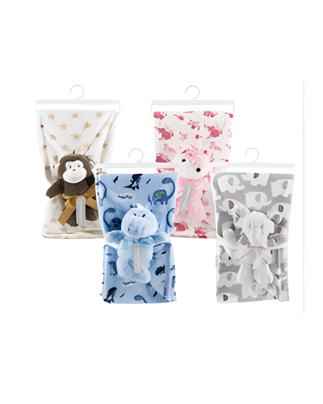 BABY BLANKET SET,wPLUSH 4AST