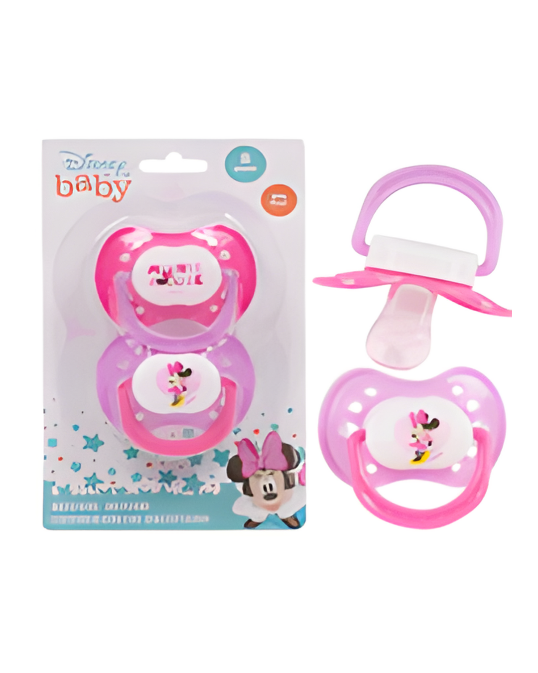 PACIFIER,2pk MINNIEMOUSE PINK/