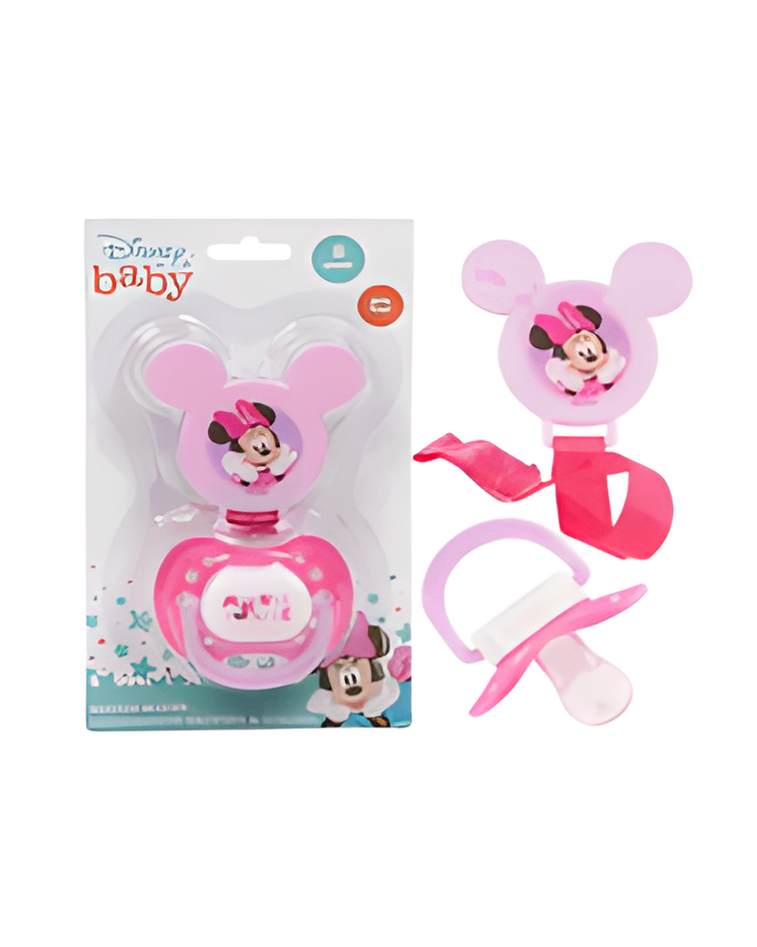 PACIFIER,W/CLIP MINNIEMOUSE PU