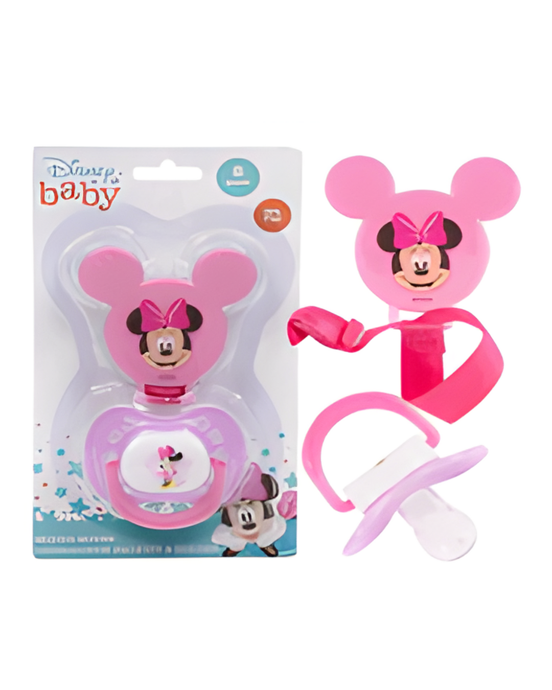 PACIFIER,W/CLIP MINNIEMOUSE PU