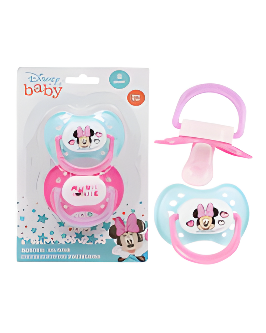 PACIFIER,2pk MINNIEMOUSE GRN/P