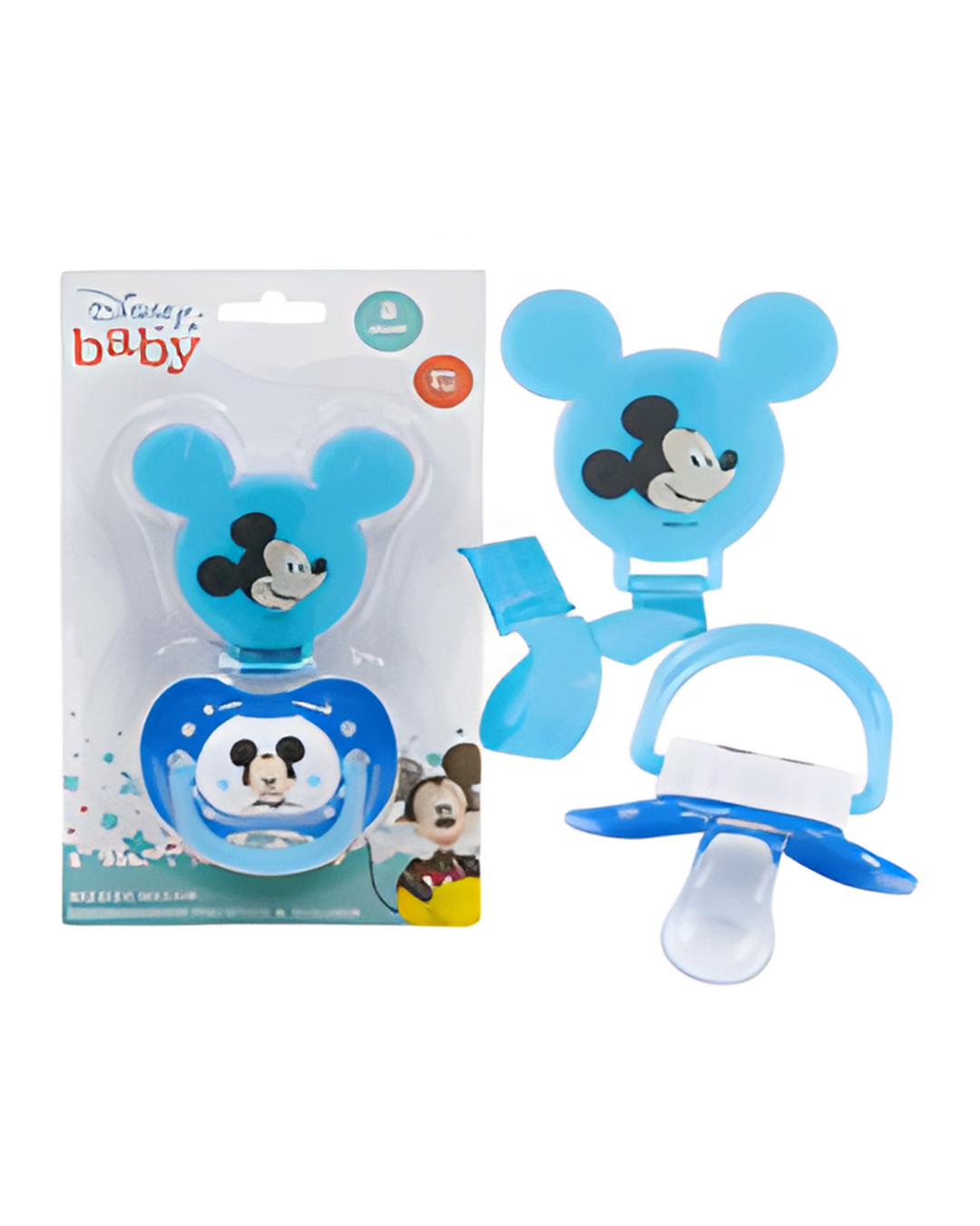 PACIFIER,W/CLIP MICKEYMOUSE BL