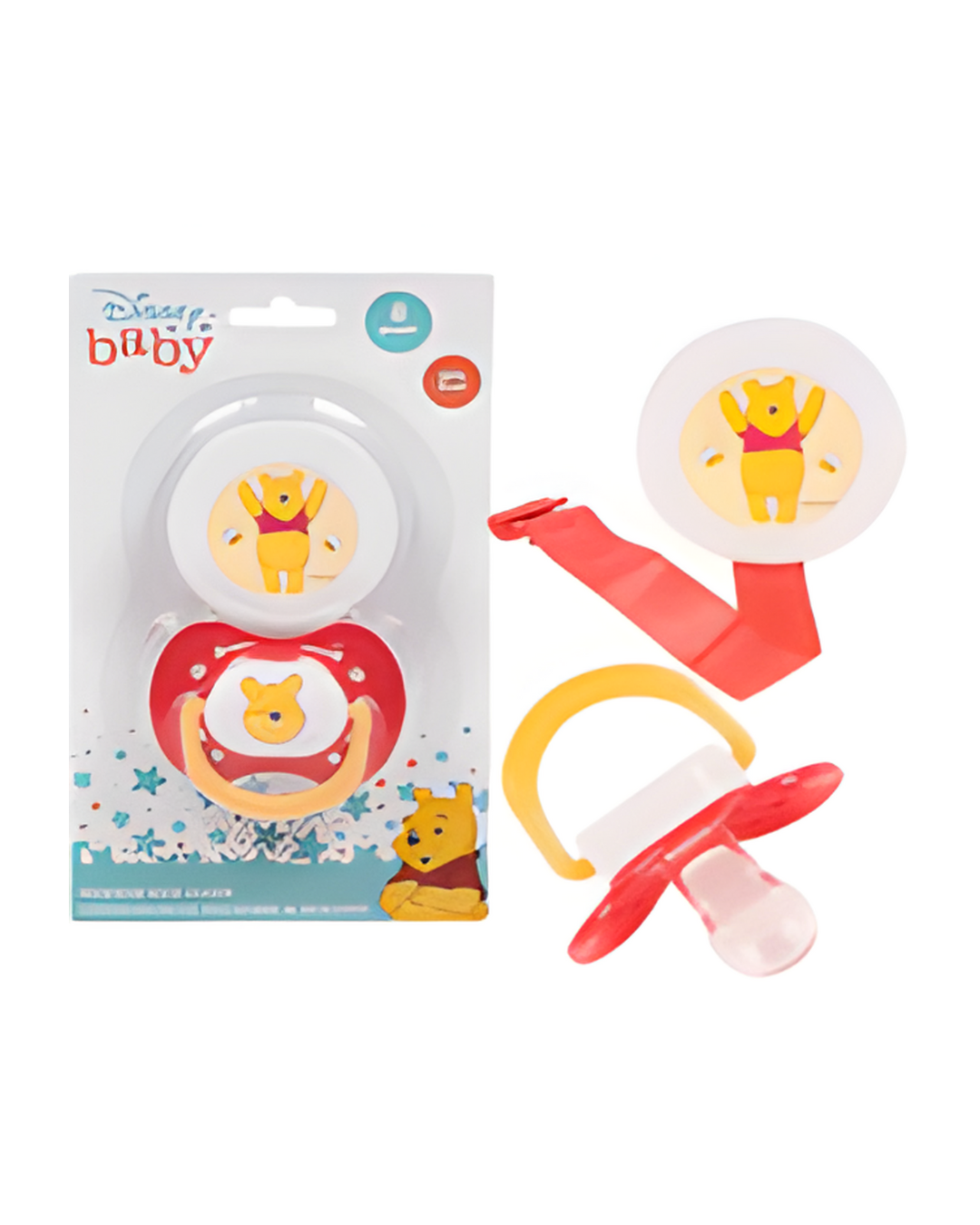 PACIFIER,W/CLIP WINNIETHEPOOH