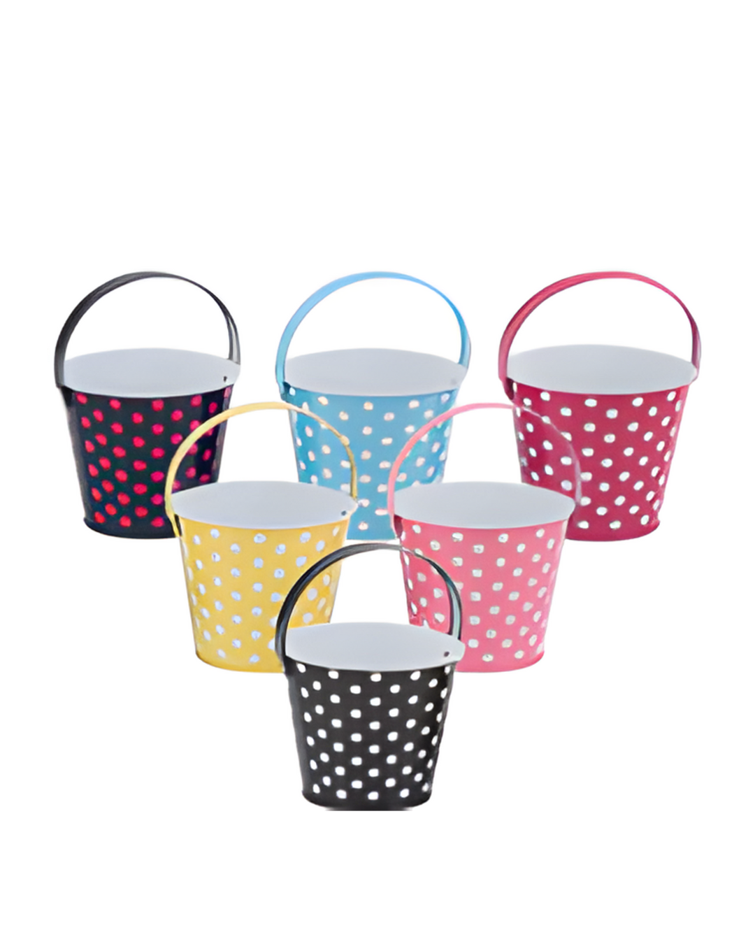 BUCKET,1.1qt TINw/HANDLE POLKA