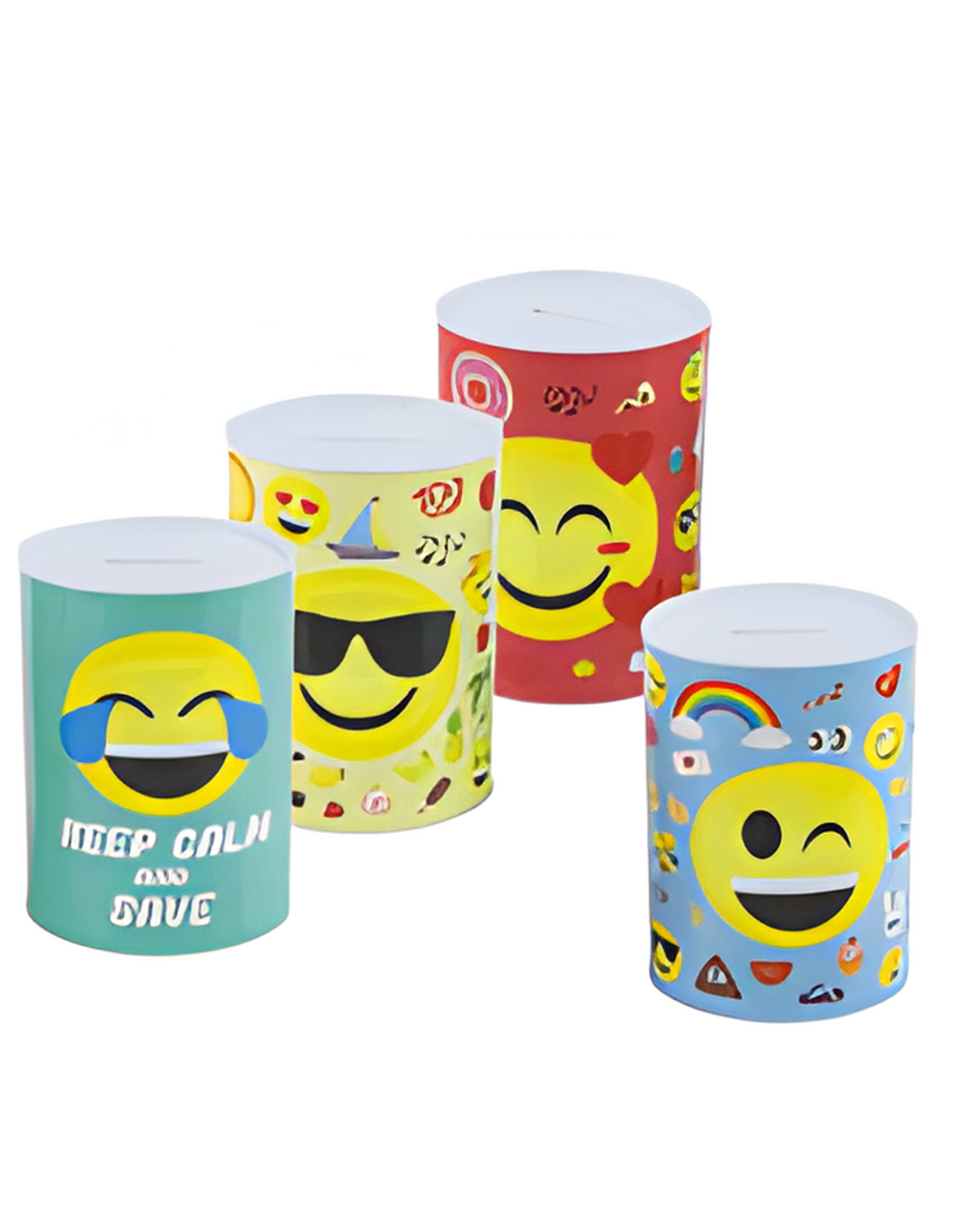 SAVING BANK,4"TIN EMOJI 4AST