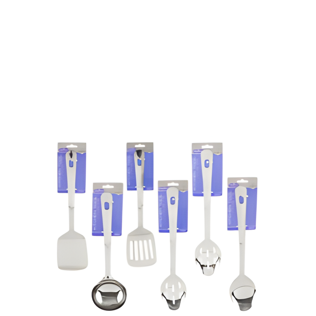 Set of kitchen utensils with packaging on a white background