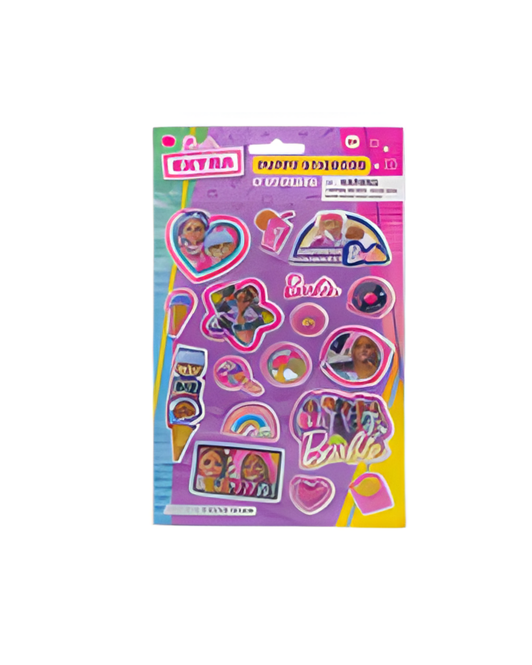STICKERS,17pc PUFFY BARBIE