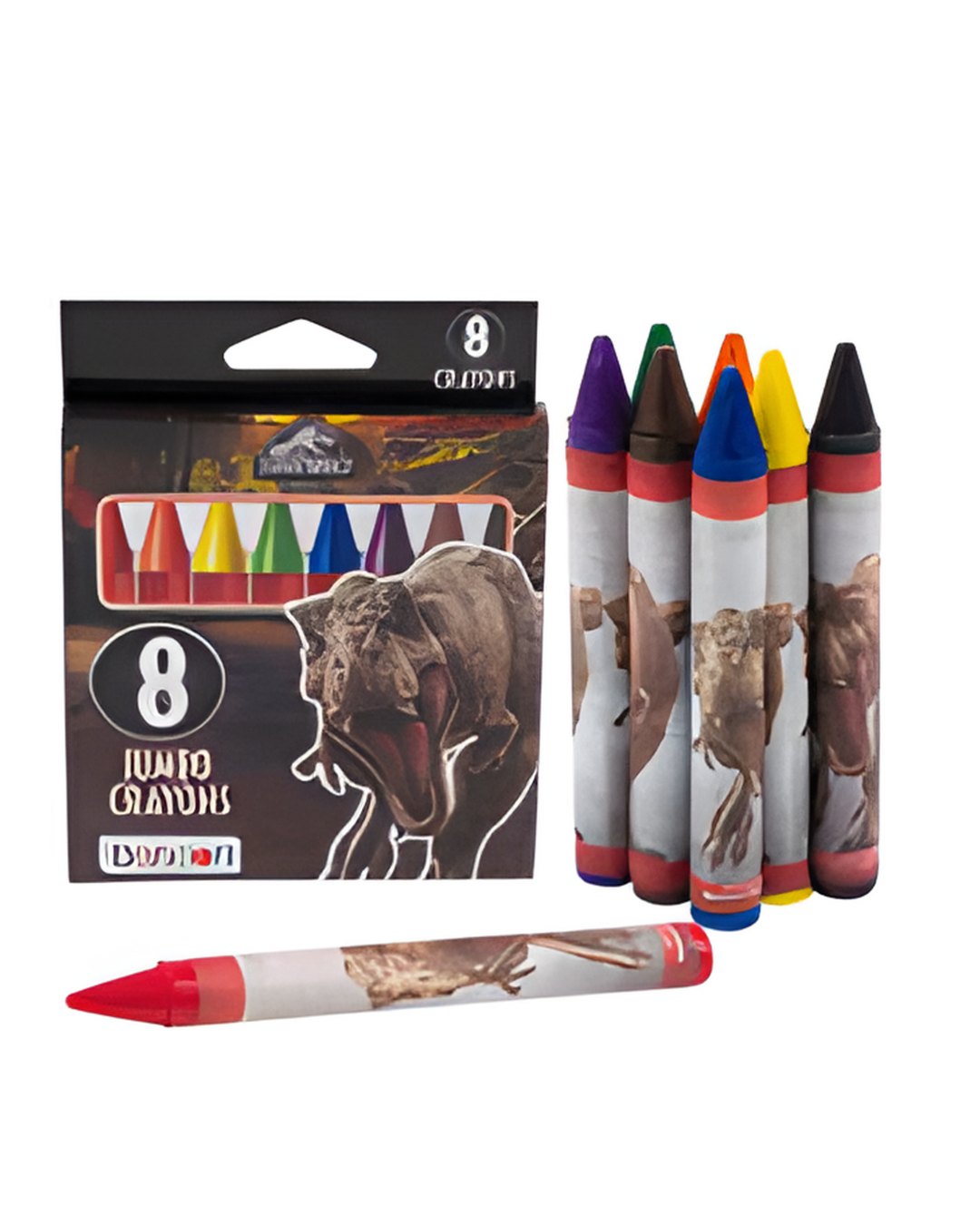 CRAYONS,8ctJUMBO JURASSIC WORL