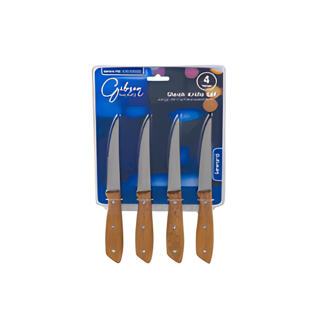 KNIVES SET,4pc S.S.STEAK WDN H