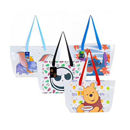 TOTE BAG,14"CLEAR DISNEY CHAR