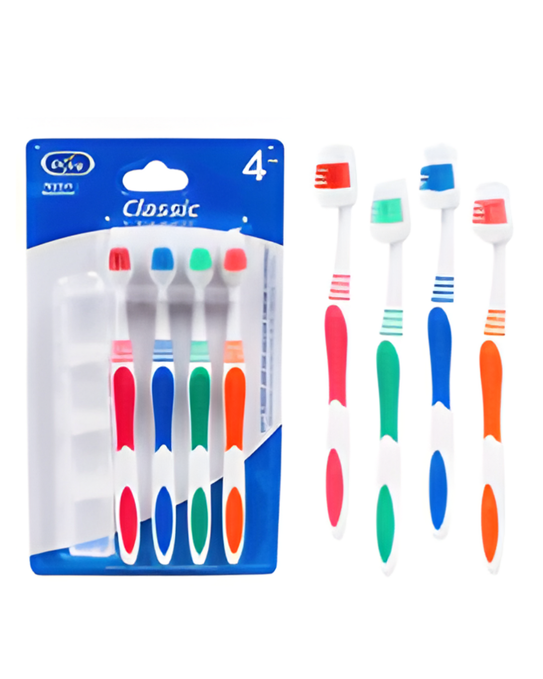 TOOTHBRUSH,4pk W/4COVERS
