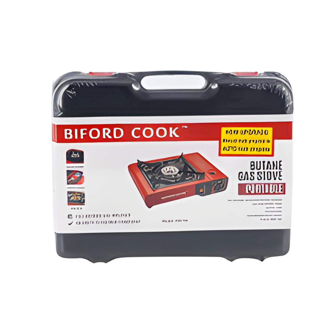 Biford Cook butane gas stove packaging on a white background