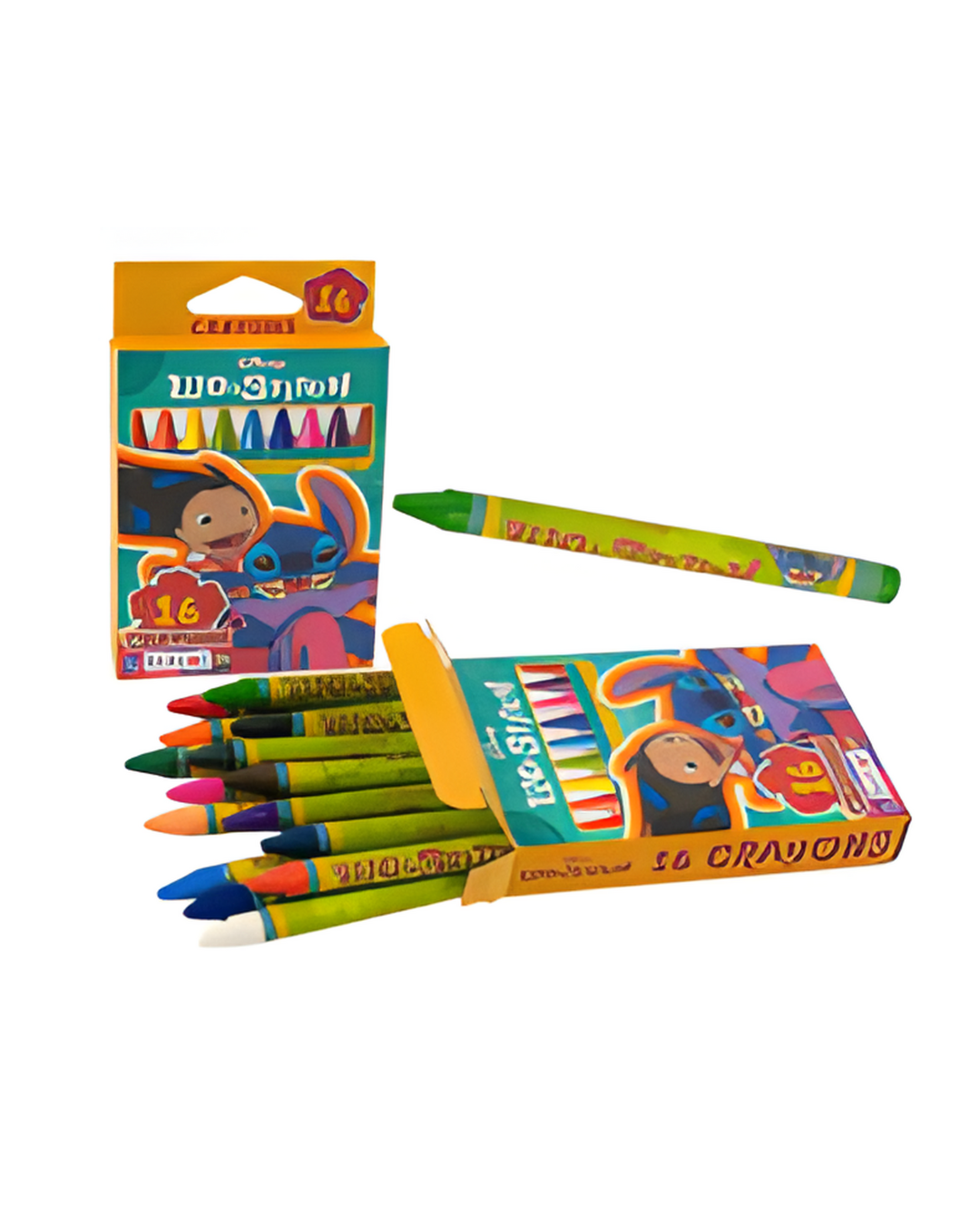 CRAYONS,16ct DISNEY STITCH